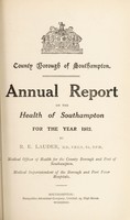 view [Report 1912] / Medical Officer of Health, Southampton County Borough.