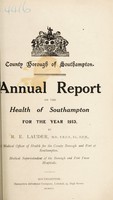 view [Report 1913] / Medical Officer of Health, Southampton County Borough.