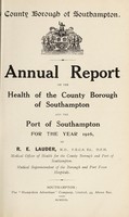 view [Report 1916] / Medical Officer of Health, Southampton County Borough.