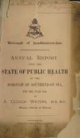 view [Report 1896] / Medical Officer of Health and School Medical Officer of Health, Southend-on-Sea Borough.