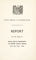 view [Report 1958] / Medical Officer of Health and School Medical Officer of Health, Southend-on-Sea Borough.