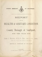 view [Report 1905] / Medical Officer of Health and School Medical Officer of Health, Southport County Borough.