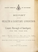 view [Report 1909] / Medical Officer of Health and School Medical Officer of Health, Southport County Borough.