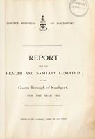 view [Report 1925] / Medical Officer of Health and School Medical Officer of Health, Southport County Borough.