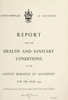 view [Report 1954] / Medical Officer of Health and School Medical Officer of Health, Southport County Borough.