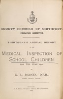 view [Report 1921] / School Medical Officer of Health, Southport County Borough.