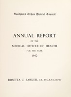 view [Report 1962] / Medical Officer of Health, Southwick U.D.C.