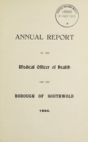 view [Report 1924] / Medical Officer of Health, Southwold Borough.