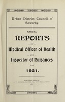 view [Report 1921] / Medical Officer of Health, Sowerby U.D.C.