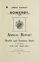 view [Report 1931] / Medical Officer of Health, Sowerby U.D.C.