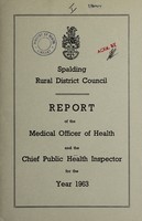 view [Report 1963] / Medical Officer of Health, Spalding R.D.C.