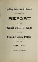 view [Report 1920] / Medical Officer of Health, Spalding U.D.C.