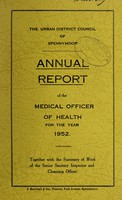 view [Report 1952] / Medical Officer of Health, Spennymoor U.D.C.