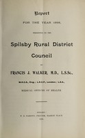 view [Report 1898] / Medical Officer of Health, Spilsby R.D.C.