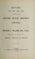 view [Report 1909] / Medical Officer of Health, Spilsby R.D.C.