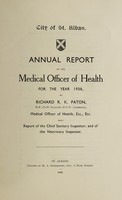 view [Report 1938] / Medical Officer of Health, St Albans City.