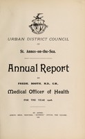 view [Report 1908] / Medical Officer of Health, St Annes-on-the-Sea U.D.C.