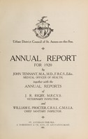 view [Report 1920] / Medical Officer of Health, St Annes-on-the-Sea U.D.C.