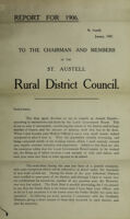 view [Report 1906] / Medical Officer of Health, St Austell R.D.C.