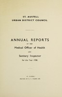 view [Report 1938] / Medical Officer of Health, St Austell U.D.C.