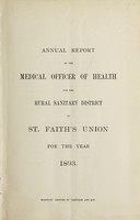 view [Report 1893] / Medical Officer of Health, St Faith's (Union) R.D.C.