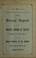 view [Report 1913] / Medical Officer of Health, St Faith's (Union) R.D.C.