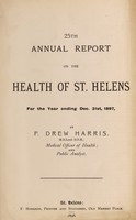 view [Report 1897] / Medical Officer of Health, St Helens County Borough.