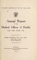 view [Report 1928] / Medical Officer of Health, St Helens County Borough.
