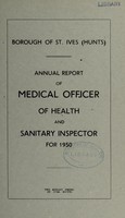 view [Report 1950] / Medical Officer of Health, St Ives (Hunts.) Borough.