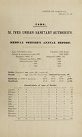 view [Report 1898] / Medical Officer of Health, St Ives (Cornwall) U.D.C.