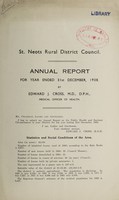 view [Report 1938] / Medical Officer of Health, St Neots R.D.C.