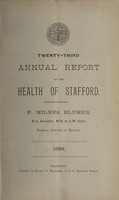 view [Report 1896] / Medical Officer of Health, Stafford Borough.