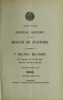 view [Report 1906] / Medical Officer of Health, Stafford Borough.