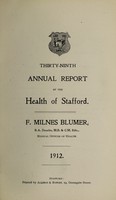 view [Report 1912] / Medical Officer of Health, Stafford Borough.