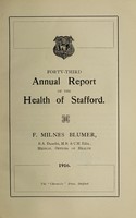 view [Report 1916] / Medical Officer of Health, Stafford Borough.