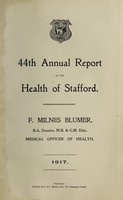 view [Report 1917] / Medical Officer of Health, Stafford Borough.