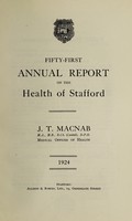 view [Report 1924] / Medical Officer of Health, Stafford Borough.