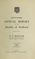 view [Report 1926] / Medical Officer of Health, Stafford Borough.