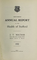 view [Report 1932] / Medical Officer of Health, Stafford Borough.