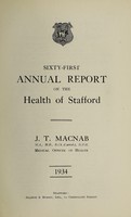 view [Report 1934] / Medical Officer of Health, Stafford Borough.