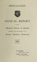 view [Report 1951] / Medical Officer of Health, Stafford Borough.