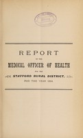 view [Report 1894] / Medical Officer of Health, Stafford R.D.C.