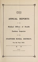 view [Report 1921] / Medical Officer of Health, Stafford R.D.C.