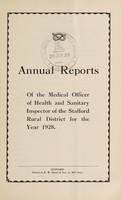 view [Report 1928] / Medical Officer of Health, Stafford R.D.C.