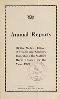 view [Report 1929] / Medical Officer of Health, Stafford R.D.C.