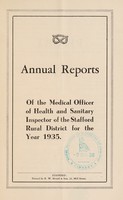 view [Report 1935] / Medical Officer of Health, Stafford R.D.C.