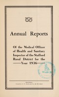 view [Report 1936] / Medical Officer of Health, Stafford R.D.C.