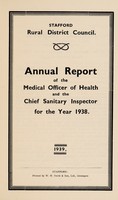 view [Report 1938] / Medical Officer of Health, Stafford R.D.C.