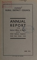 view [Report 1953] / Medical Officer of Health, Stafford R.D.C.