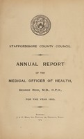 view [Report 1903] / Medical Officer of Health, Staffordshire County Council.